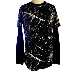 Vintage Switch Remarkable 80s Paint Splatter Skater Punk Long Sleeve Tee Small